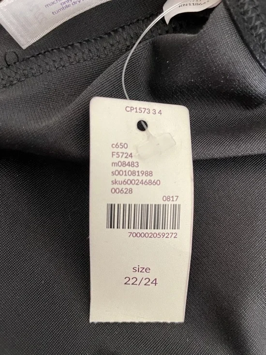 CACIQUE Women's Black Crushed Velvet Lace Trim Camisole Top NWT 22/24 - Picture 11 of 13